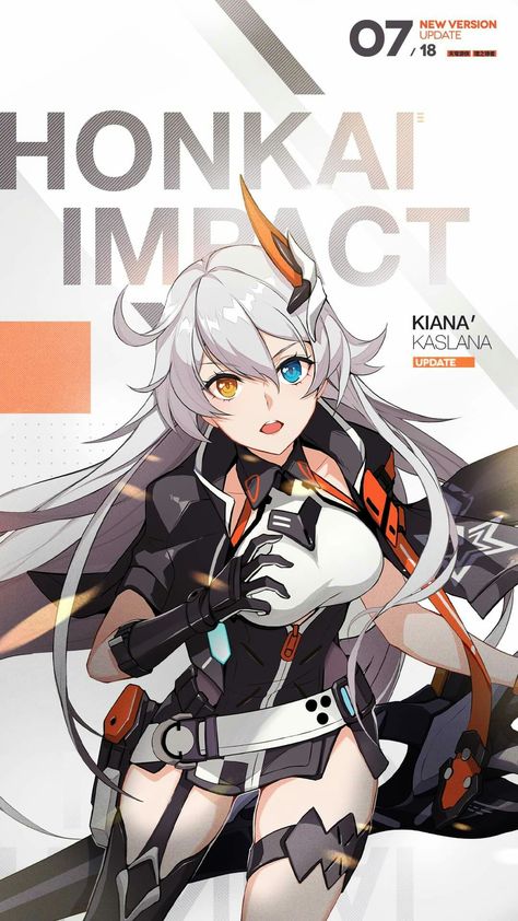 Kiana Kaslana - Scorpio Ranger Kiana Kaslana, Anime Military, Honkai Impact, Anime Kawaii, An Anime, Anime Comics, White Hair, Manga Girl, Cute Anime Character