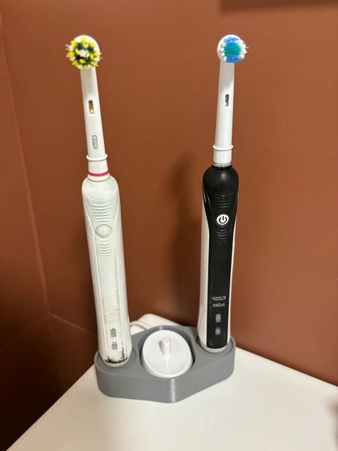 Oral-B Electric Toothbrush Holder by pilletta - Thingiverse Diy Electric Toothbrush Holder, Electric Toothbrush Holder, 3d Printing Diy, Electric Toothbrush, Diy Pottery, Toothbrush Holder, Brushing Teeth, 3d Printing, Electricity