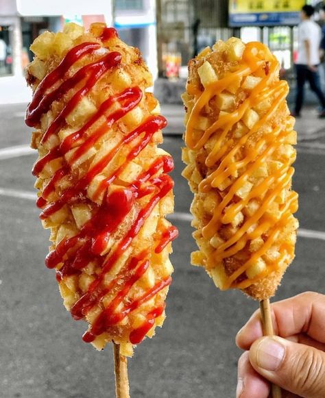 Corndog Mozarella, Satisfying Pics, Korean Corn, Melbourne Trip, Food Fast Food, Food Fast, Yummy Comfort Food, Corn Dogs, Food Goals