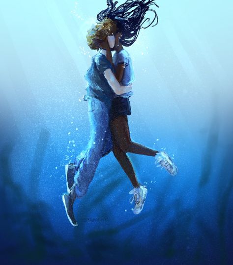 Percabeth Fan Art, Apollo Percy Jackson, Percy Jackson Fanart, Underwater Kiss, Percy Jackson Cast, Piper Mclean, Percy And Annabeth, Percy Jackson Fan Art, Percy Jackson Characters