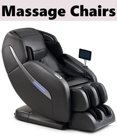 MYNTA Zero Gravity Massage Chair, Full Body Massage Chair and Recliner with Sl Track, Bigger Massage Roller, 12 Auto Modes, Lumbar and Calf Heating, LCD Screen Tablet, Fully Assembled, Black Shiatsu Massage Chair, Deep Massage, Chair Recliner, Massage Chairs, Hand Massage, Shiatsu Massage, Massage Benefits, Full Body Massage, Massage Roller