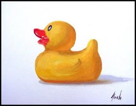 Rubber Duck Watercolor, Yellow Duck Painting, Rubber Duck Painting Acrylic, Yellow Duck Drawing, Quarter Tattoo, Rubber Duck Painting, Rubber Duck Art, Rubber Duck Drawing, Duck Painting