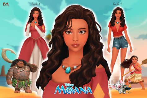 Sims 4 Moana Cc, Sims Princess, Sims Disney, Ts4 Patreon, Disney Princess Challenge, Moana Disney, Disney Princess Moana, Sims 4 Challenges, Sims Clothes