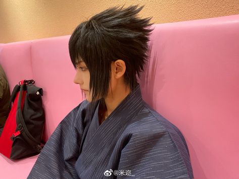 Sasuke Haircut, Sasuke Hairstyle, Sasuke Hair, Perfect Cosplay, Sasuke Cosplay, 2024 Hairstyles, Sasuke Uchiha Sakura Haruno, Mlem Mlem, Cosplay Hair