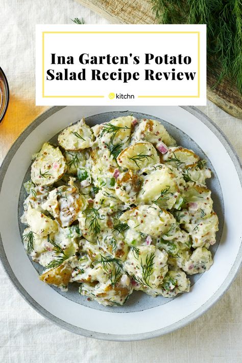 Our editor's honest review of Ina Garten's popular potato salad recipe, plus a few tips for making it even better. Ina Garten Potato Salad, French Potato Salad, Best Potato Salad Recipe, Red Potato Salad, Salad Inspiration, Classic Potato Salad, Ina Garten Recipes, German Potato Salad, Potatoe Salad Recipe