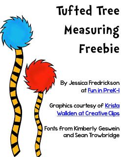 A Tufted Tree Measurement Treat!  Great for math centers with Dr. Seuss theme! Animal Homes, Dr Seuss Activities, Seuss Classroom, Literature Activities, Dr Seuss Week, Prek Classroom, Measurement Activities, Dr Seuss Day, Math Measurement