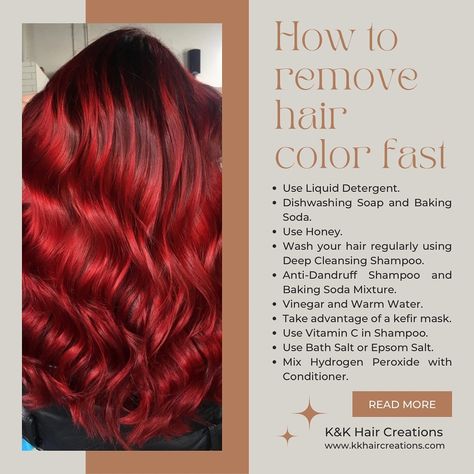 Thursday Hair Tip 💇🏻‍♀️ - Curious if hair coloring affects hair loss? While some might experience increased shedding, it’s often due to the strength of the chemicals or improper application rather than the color itself. Proper care and using high-quality products can help minimize any risks. - August Bookings are available in the link in my bio - Follow @k.khaircreations for more content & tips 🫶🏼 - - - #fypage #explore #explorepage #florida #hairstylingtips #digitalmarketing #digitalproduct... Red Hair Care, Hair Color Remover, Anti Dandruff Shampoo, Dandruff Shampoo, Hair Creations, Dishwasher Soap, Anti Dandruff, Hydrogen Peroxide, Hair Coloring