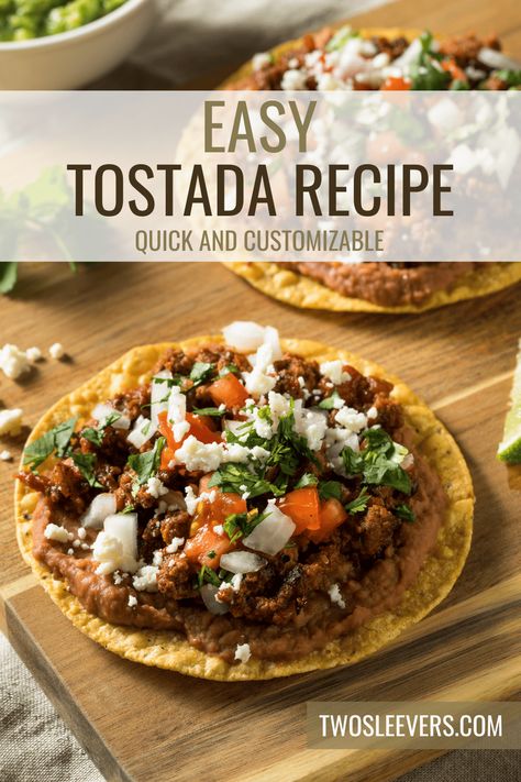 Tostada Bowl Recipes, Best Tostada Recipe, Tostados Recipe, Mini Tostadas, Tostadas Recipes, Beef Tostadas, Tostada Recipe, Tostada Recipes, Clean Simple Eats