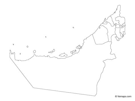 Outline Map of United Arab Emirates with Emirates Uae Map Art, Uae Map Outline, Uae Drawing, Uae Map, Camels Art, Egypt Map, الإمارات العربية المتحدة, Uae National Day, Insta Highlights