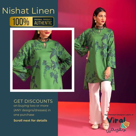 Price £25 free delivery in UK. Discounts on buying two or more (ANY designs/dresses) in one purchase. Nishat Linen original Linen 1 pc stitched ready to wear Pakistani kameez DM or whatsapp to +44 7417452414 We deliver to USA Canada and other countries. #salwarkameezusa #shalwarkameezuk #nishatlinen #salwarkameezonline #kameezshalwar #pakistanidesignersuits #pakistanisuitsinusa #pakistanisuitsinuk #readytowear Linen Dress Design, Pakistani Kameez, Nishat Linen, Pakistani Designer Suits, Salwar Kameez Online, Designer Label, Pakistani Suits, Pakistani Designers, Shalwar Kameez