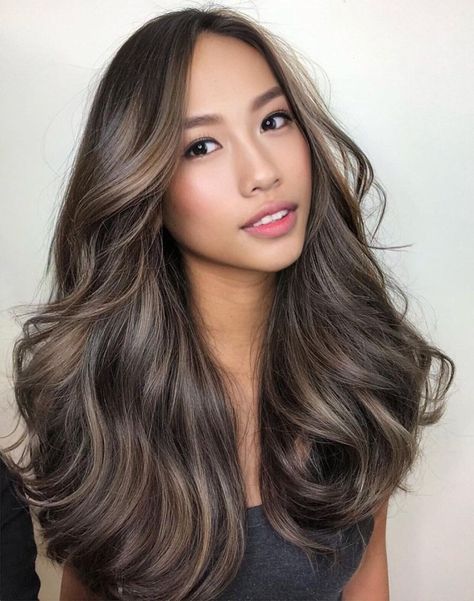 Low-Maintenance Ash Brown Hair Medium Ash Brown Hair Color, Medium Ash Brown Hair, Dark Ash Brown Hair, Light Ash Brown Hair, Brown Hair Trends, Ash Brown Balayage, Hair Color Asian, Ash Brown Hair Color, Black Hair Balayage