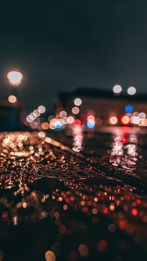 Bokeh Aesthetic, Water Drop Wallpaper, Road Wallpaper, Bokeh Wallpaper, Rainy Wallpaper, Blurry Background, Rain Wallpapers, Bokeh Photography, 2160x3840 Wallpaper