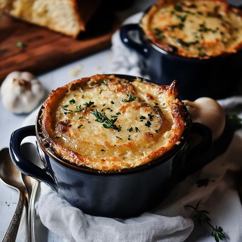 French Onion Soup: A Classic Comfort Dish French Onion Potato Soup, Single Serve French Onion Soup, Small Batch French Onion Soup, Authentic French Onion Soup, Best French Onion Soup Recipe, Roasted Pepper Soup, Best French Onion Soup, She Crab Soup, Barefoot Contessa Recipes