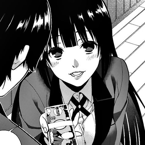 Yumeko Black And White, Yumeko Jabami Manga Icon, Yumeko Pfp, Yumeko Jabami Manga, Yumeko Manga, Yumeko Icons, Kakegurui Manga, Anime Sketchbook, Kakegurui Icons