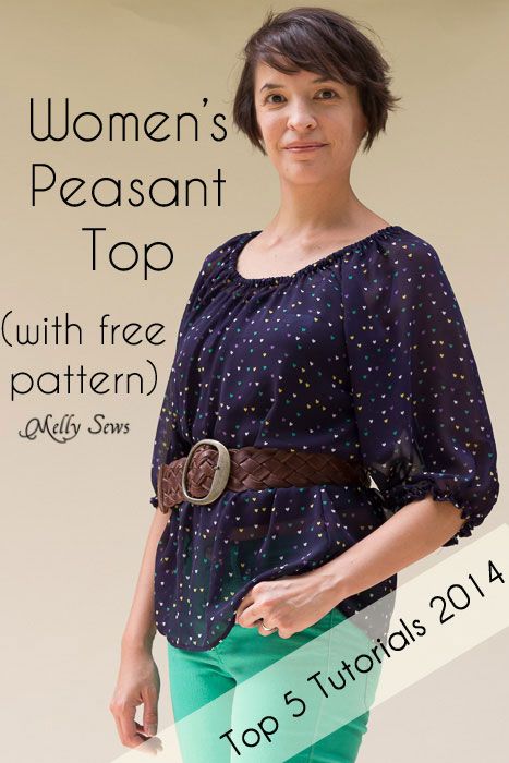 Sew a peasant top with this free pattern and tutorial! Bonus - styling and fabric selection tips - Melly Sews Peasant Top Pattern, Top Pattern Sewing, Melly Sews, Haine Diy, Sewing Tops, Sew Ins, Blouse Pattern Sewing, Sewing Blogs, Drafting Patterns