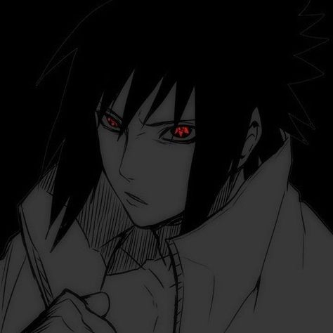 Uchiha Sasuke, Dark Icon, Sasuke Uchiha, Naruto Shippuden, Naruto, Black And White, Red, Anime, White