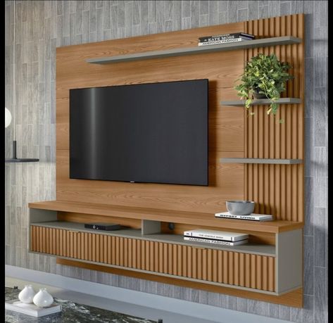 Bedroom Tv Unit Design, Painel Home, Tv Unit Furniture Design, Tv Cabinet Design, Stylish Bedroom Design, Tv Unit Interior Design, Wall Tv Unit Design, Corner Sofa Design, Small Apartment Interior