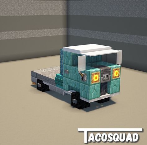 Truck Minecraft, Minecraft Vehicles, Minecraft Car, Minecraft Decor, Minecraft Steampunk, Minecraft House Plans, Minecraft Modern, Cargo Truck, Minecraft City