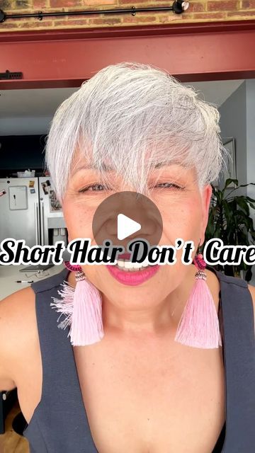 Sue M on Instagram: "🤷🏽Short hair, don’t care! 
Embracing my natural hair texture with a no-fuss routine: no hair products, comb or brush. 🌟  My hair has become finer and thinner since it turned silver. Has your hair care routine changed after growing out your silver hair? 🩶

The real I use my fingers because I don’t own a brush or comb! 🤫
🩷Share your tips in the comment below! 🩷" Texturizer On Natural Hair, Hair Texture, Grow Out, Hair Care Routine, Silver Hair, Hair Products, Care Routine, My Hair, Textured Hair