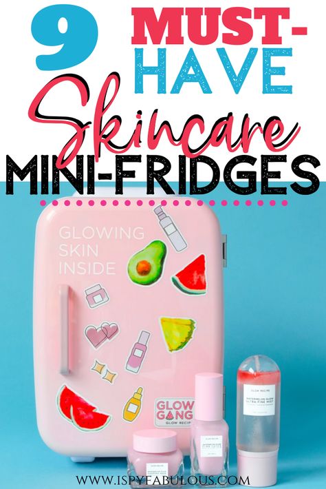 A beauty fridge is a place to store your skincare that works best when cold - think about how depuffing that eye gel will be when its cold or how good that face mask will feel when it's refrigerated. Skincare mini-fridge is the new hot beauty must-have because it extends the life of your products and improves your skin. #makeupfridge #beautyfridge #skincarefridge #skincare Glow Recipe Skincare Fridge, Skin Care Mini Fridge, Skincare Must Haves, Beauty Fridge, Mini Skincare, Skincare Fridge, French Beauty Secrets, Facial Tools, Pure Aloe Vera Gel