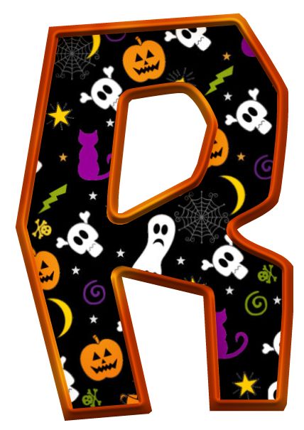 Fancy Alphabet, Letter R, Hallows Eve, Dia De Muertos, Halloween Decor, Halloween Decorations, Abc, Alphabet, Halloween