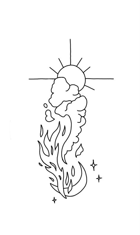 Pillar Of Cloud And Fire Tattoo, Christian Fire Tattoo, Cloud And Fire Tattoo, Cloud By Day Fire By Night Tattoo, Chris Renzema Tattoo, Christian Flash Tattoo, Heaven Hell Tattoo, Savior Aesthetic, Seth Tattoo