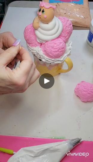 Cupcake Tutorial, Cream Mugs, Fake Cupcakes, Fake Bake, The Ice, Hobby Lobby, Lobby, Fun Crafts, Frosting