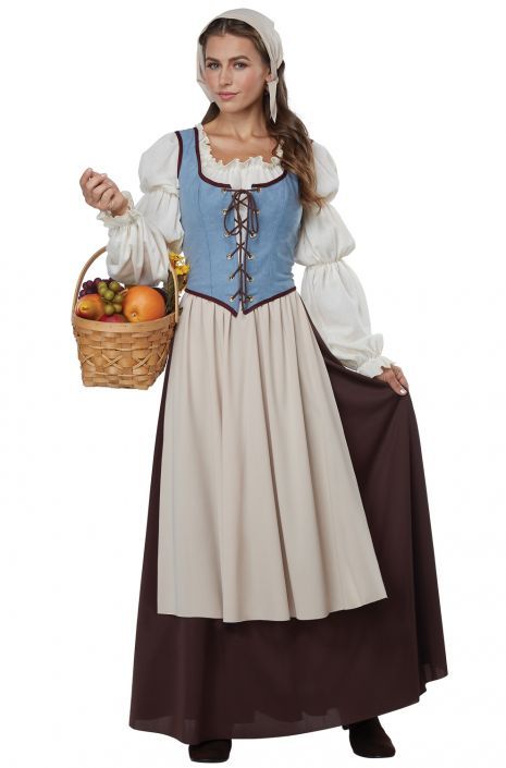 Renaissance Peasant Girl Adult Costume Peasant Outfit, Peasant Costume, Medieval Girl, Medieval Peasant, California Costumes, Medieval Clothes, Fest Outfits, Medieval Costume, Dress Sketches