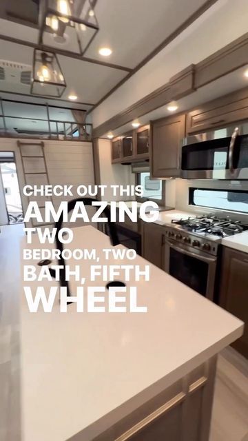 Nathan & Marissa | RV Family Travel on Instagram: "Mind Blown 🤯 2 Bedroom, 2 Bath 5th wheel by @granddesignrv. This layout is incredible and what a beauty 😍. Who says you can’t live in an RV with this space to work with? This would be perfect for large families, grandkids, extra workspace, or bringing along parents or Grandparents. My wheels are turning 🧐 Could you live in this RV? I think it could convince almost anyone. Tag someone who needs to see this! . . . #rv #granddesignsolitude #gran Rv For 6 People, Family Of 5 Rv Living, Rv For Family Of 5, Camper For Family Of 5, 3 Bedroom Rv, Living In A Fifth Wheel Full Time, Grand Design Rv Decorating Ideas, 2 Bedroom Rv, 5th Wheel Living