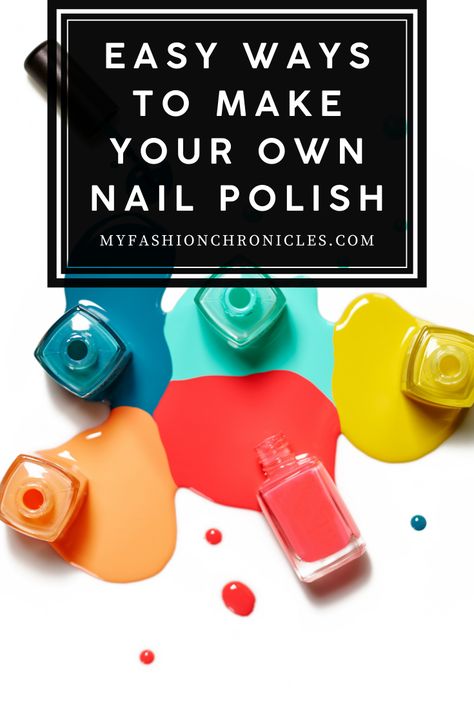 Who needs a store when you can make your own nail polish. Learn how by reading the post. Easy and it saves you money as well. How To Make Your Own Nail Polish, How To Make Black Nail Polish, Make Your Own Nail Polish, How To Make Nail Polish, Diy Nail Polish Ideas, Tangerine Nail Polish, Diy Nail Polish Remover, Homemade Nail Polish, Shellac Nail Polish