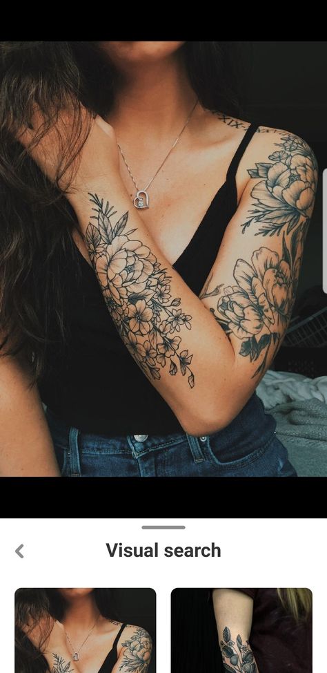 Big Upper Arm Tattoos Women, Boho Arm Tattoos For Women, Bicep Tattoo Women Sleeve, Big Arm Tattoos Women, Front Arm Tattoo Woman, Lower Arm Tattoos For Women, Celestial Tattoos, Bicep Tattoo Women, Big Tattoos