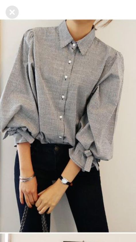 Trendy Womens Shirts, Áo Blu, Moda Country, Sewing Shirts, Vintage Mode, Moda Vintage, Mode Hijab, 가을 패션, Mode Inspiration