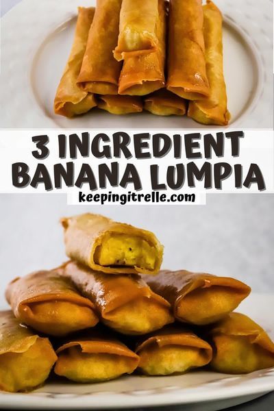 Banana Lumpia Recipe, Lumpia Recipe Filipino, Banana Lumpia, Deep Fried Bananas, Chamorro Recipes, Lumpia Recipe, Hawaiian Foods, Banana Roll, Fusion Recipes