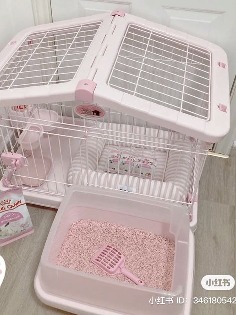 Pink Cat Decor, Pink Litter Box, Cute Cat Things To Buy, Cute Pet Supplies, Pink Cat Stuff, Pink Cat Accessories, Cute Cat Room, Cute Cat Things, Kitten Items