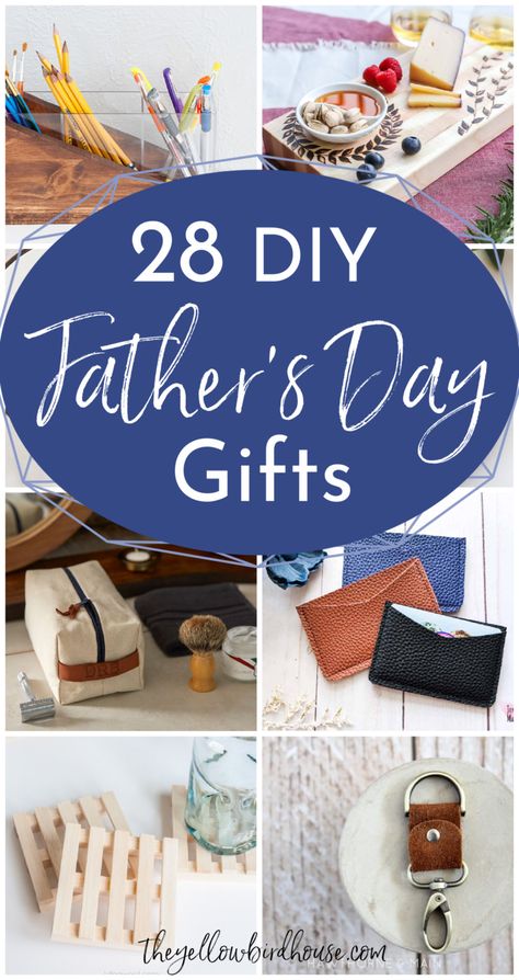 28 Awesome Last Minute DIY Father's Day Gifts - The Yellow Birdhouse Diy Father's Day Gifts From Daughter, Handmade Father's Day Gifts, Fathers Day Gift Basket, Diy Father's Day, Homemade Fathers Day Gifts, Diy Gifts For Dad, Handmade Gifts Diy, Themed Gift Baskets, Diy Father's Day Gifts