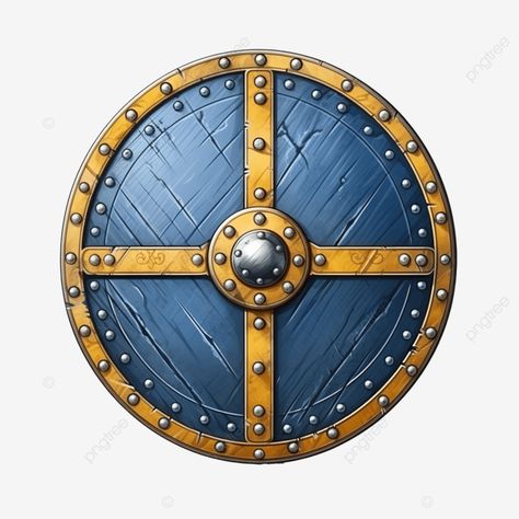 Shield Illustration, Png Illustration, Viking Shield, Ad Illustration, Holiday Flyer, Yellow Color, Easy Crafts, Blue Yellow, Vikings