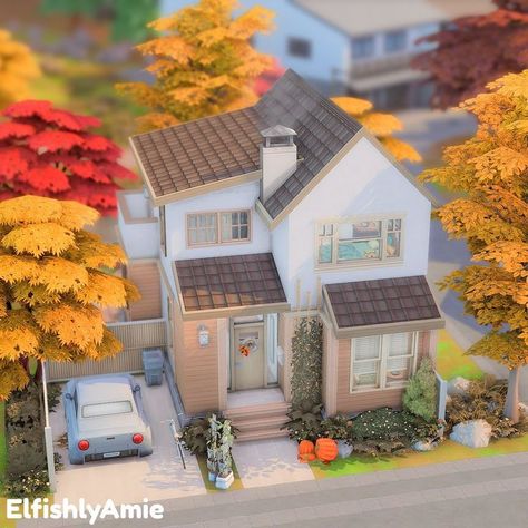 Sims 4 Houses 2 Bedroom, Sims 4 Japanese House, Mt Komorebi, Sims 4 Houses Layout, Lotes The Sims 4, Sims Inspiration, Sims 4 Challenges, Sims 4 House Plans, Sims 4 House Building