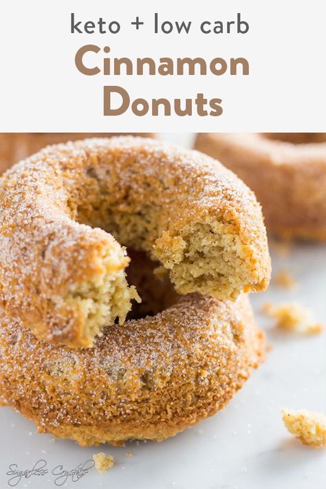 This recipe for donuts is made with both almond flour and coconut flour. Making it great for keto and people on a low carb diet. It's super easy to make and delicious with a sugar coating. Almond Flour Donuts Baked, Almond Flour Donut Recipes, Whoopi Pies, Low Carb Donut, Donut Calories, Keto Donuts, Keto Baking, Cinnamon Donuts, Coconut Flour Recipes