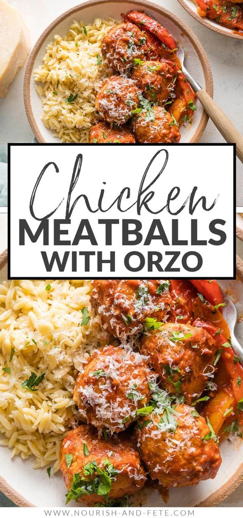 Basil Chicken Meatballs, Macro Friendly Recipes For Picky Eaters, Kid Friendly Weeknight Meals, Cholesterol Friendly Recipes Dinner, Chicken Meatballs And Orzo, Picky Eater Meal Prep, Healthy Recipes Picky Eaters, Macro Dinner Recipes, Weeknight Meals For Two