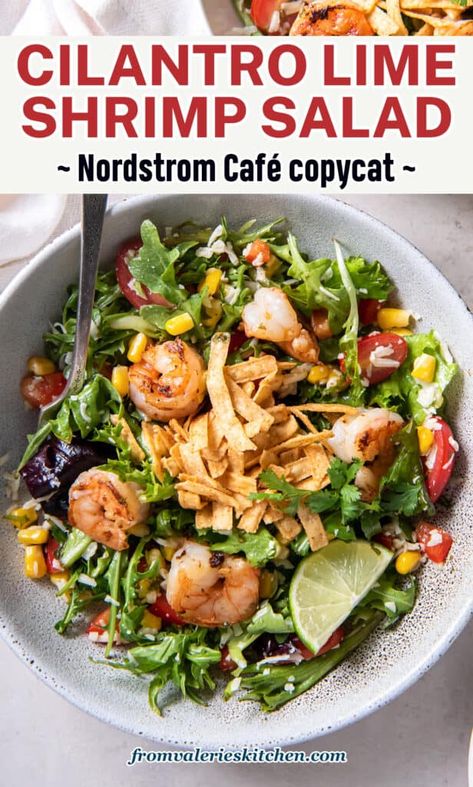 Cilantro Shrimp Salad, Chili Lime Shrimp Salad, Cilantro Lime Shrimp Salad, Lime Salad Recipes, Cilantro Lime Salad, Lime Salad, Homemade Vinaigrette, Chili Lime Shrimp, Cilantro Lime Shrimp