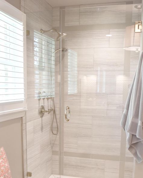 Karen Kettler Design on Instagram: “The thought of ending the long weekend wouldn’t be nearly as bad if this is where you got to start your day, right?! 🚿 - Tile:…” 48 X 60 Shower Ideas, Spare Bathroom, Estate House, Bathroom Redesign, Master Bath Remodel, Bathroom Shower Tile, Bathroom Remodel Designs, Bathroom Remodel Shower, Bathroom Reno