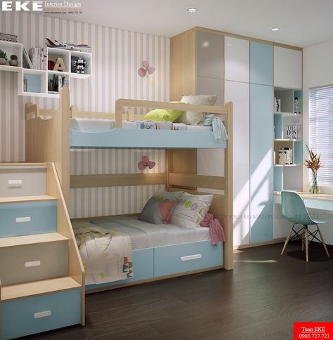 Cool Bunk Bed For Kids, Bed For Girls Room, Kids Bed Design, Kids Room Bed, Bed For Kids, Small Kids Room, Bunk Bed Designs, Kids Bedroom Inspiration, Kids Bedroom Designs