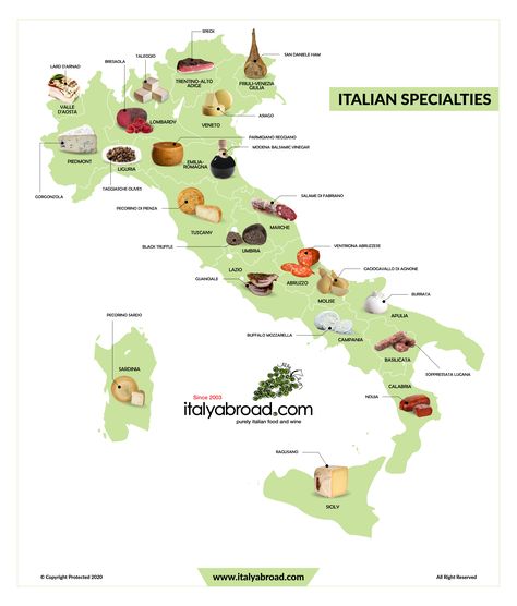 Discover Italian regional specialties with our map Map Italy, Food Map, Food Italian, Italy Trip, Italian Summer, Virgin Olive Oil, Us Map, Italian Food, Palm Oil