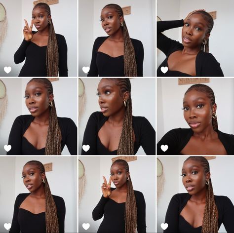 All back braids with ombre hair Ombré Cornrows, Feed In Cornrows Braids, All Back Braids, All Back Cornrows, Feed In Cornrows, Melanin Hairstyles, Back Braids, Straight Back Braids, Back Braid