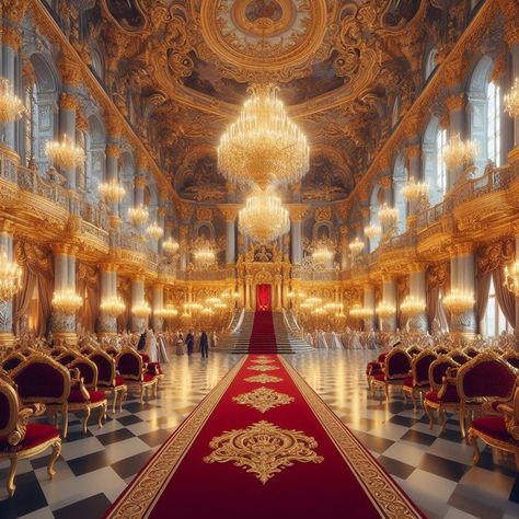 Royal Castles Interior, Castle House Design, Royal Throne, Palace Interior, Fantasy Rooms, Conference Hall, Dream Life House, Castles Interior, Dream Apartment Decor