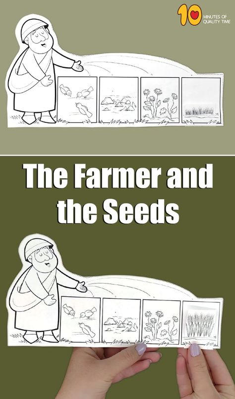 Mustard Seed Coloring Page, Parable Of The Sower For Kids, Parable Of The Seeds, Parable Of The Mustard Seed, Kids Sunday School Lessons, Bible Activities For Kids, Sunday School Kids, Catholic Crafts, Sunday School Activities