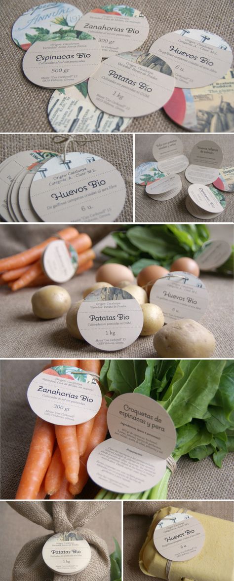 Packaging design for Masia Can Carbonell, organic vegetables. #vegetable #packaging Carla Cascales, 블로그 디자인, Vegetable Packaging, Organic Packaging, Girona Spain, Food Branding, Cool Packaging, 카드 디자인, Packaged Food