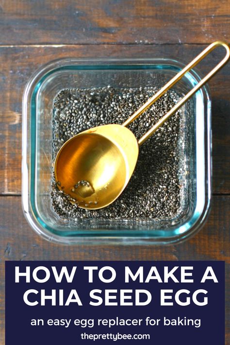 Learn how easy it is to make a chia seed egg replacer! You can still bake even if you don't have eggs! #eggreplacer #chiaseed #vegan #eggfree Chia Seed Egg, Chai Seed, Smoothie Detox Diet, Best Tuna Salad Recipe, Chia Egg, What Is Healthy Food, Healthy Foods To Make, Egg Replacer, Healthy Food Habits