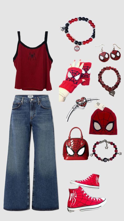 Spider man inspired outfit Spider Man Inspired Outfit, Spiderman, Outfit Inspirations