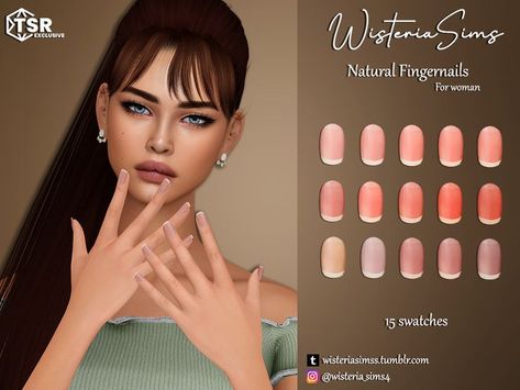 Sims Cc Download, Sims 4 Wedding Cc, Natural Fingernails, Cc Nails, Sims 4 Nails, Makeup Cc, Natural Nail Art, The Sims 4 Pc, Crown For Kids